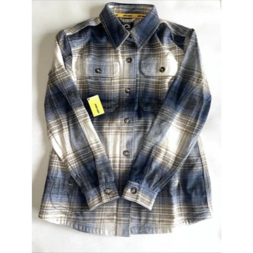 Ski-Doo Women's Lifestyle Overshirt Flannel L Heavy Warm Pockets NEW